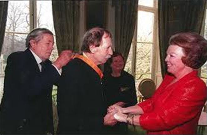 Andre Volten - Aquarel van Andre Volten: kunstwerk De Knoop - met gedicht van Schierbeek kopen? Bied vanaf 310!