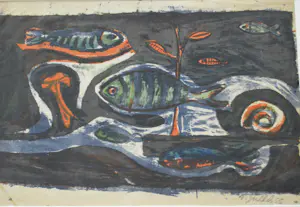 Klaas Gubbels - Zonder titel. Jaar 1955. kopen? Bied vanaf 600!