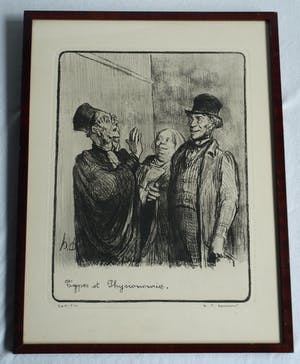 Honore Daumier - Ingelijste litho , spotprent advocatuur "Types Et Physionomies" kopen? Bied vanaf 40!