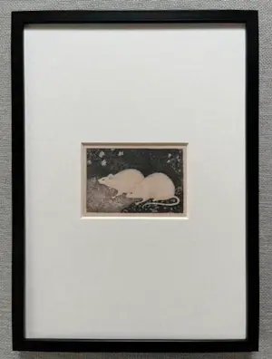 Jan Mankes - Originele Heliogravure 2 Muizen 1923 kopen? Bied vanaf 120!