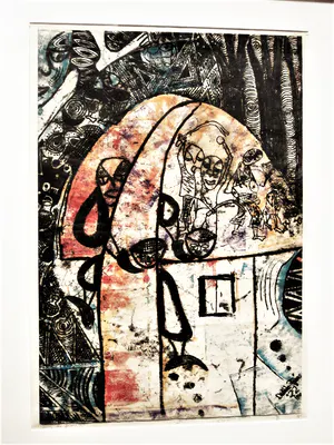 Niet of onleesbaar gesigneerd - Link Gallery - Grote handgekleurde Litho - slechts 2 exemplaren! - gesigneerd kopen? Bied vanaf 1!