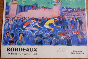 Kees van Dongen - Ansichtkaart - Tour de France cycliste 1955 - 19e Etappe Pau - Bordeaux kopen? Bied vanaf 30!