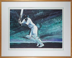 Buy Rene Brone - Zeefdruk, Playing cricket at Melbourne - Ingelijst? Bid from 1!