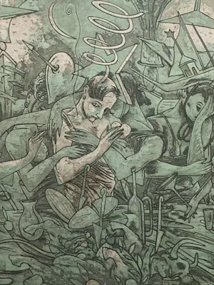 Carlos Ceesepe - Litho , Surrealistische voorstelling - 75½ x 112 cm kopen? Bied vanaf 125!