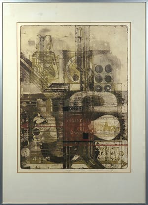 Anne Huitema - Kleurenets, Elementen uit de elektriciteitsvoorziening - Ingelijst kopen? Bied vanaf 1!