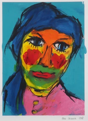 Ellen Meuwese - Gemengde techniek op papier, Portret - Ingelijst kopen? Bied vanaf 1!