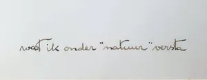 Ans Wortel - Ingelijste gouache met inkt: 'Wat ik onder "natuur" versta' kopen? Bied vanaf 195!