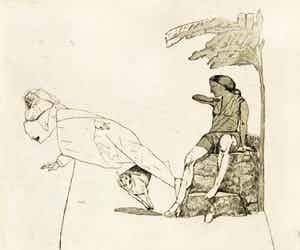 Pat Andrea - Ets, Zonder titel verkocht voor € 35!