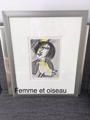 Corneille - Femme et oiseau kopen? Bied vanaf 100!