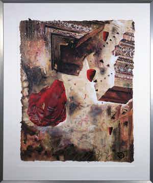 Gerti Bierenbroodspot - Zeefdruk, Zonder titel - Ingelijst (Groot) verkocht voor € 70!