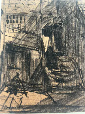 Kees van Dongen - Figuren in een Oosterse steeg kopen? Bied vanaf 650!