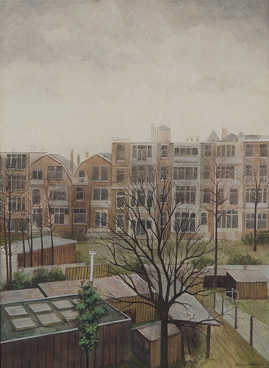 Hans Kemner - Aquarel en gouache op papier - gesigneerd r.o. - BKR Rotterdam - 1982 kopen? Bied vanaf 10!