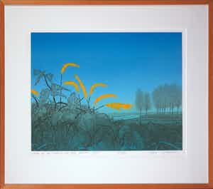 Hans Heijman - Kleurenets, Waar op de zomerwei de hoge grassen zijn - Ingelijst verkocht voor € 35!