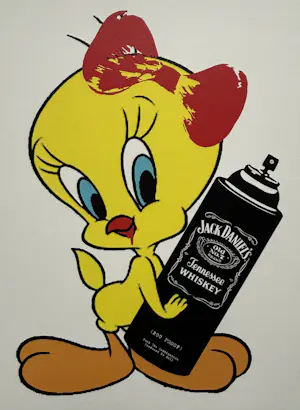 Death NYC - handgesigneerde zeefdruk | 'Tweety Jack Daniels' | 2012 kaufen? Bieten Sie von 60!