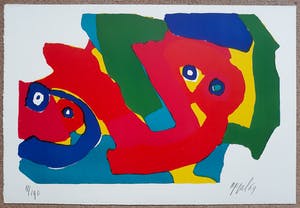 Karel Appel - Figuren, zeefdruk kopen? Bied vanaf 695!