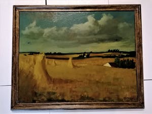 Dick Braam - GROOT WERK!! Korenschoven in landschap kopen? Bied vanaf 1!