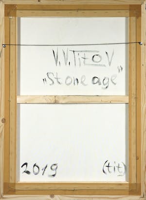 Vladimir Titov - Olieverf op doek, Stone age - Ingelijst kopen? Bied vanaf 100!