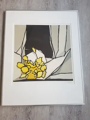 Fon Klement - Fleurs sur fond noir kopen? Bied vanaf 175!