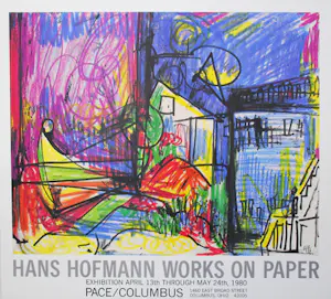 Hans Hofmann - Kleurenoffset-litho PACE COLUMBUS 1980 (zeldzaam) kopen? Bied vanaf 69!