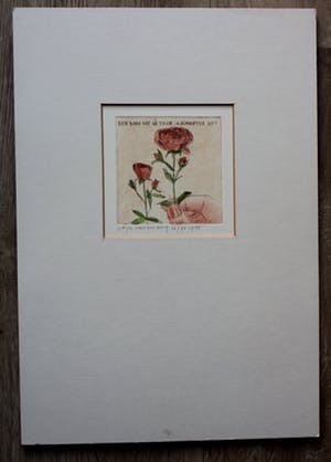 Arja van den Berg - ets: een roos in de tuin - 1984 kopen? Bied vanaf 45!