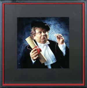 Paul Huf - Foto, Andre Hazes als geleerde - Ingelijst verkocht voor € 1!
