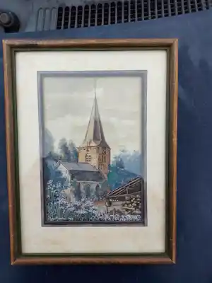 Jan Roelof van Nijendaal - Wijk bij Duurstede zicht op Grote Kerk Wijk bij Duurstede vendu pour 125€ !