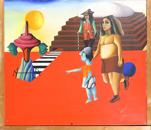 Rudy Martina - Olieverf op doek, Herkomst onbekend - Ingelijst kopen? Bied vanaf 1!