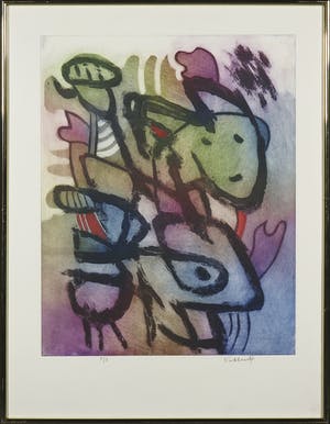 Jan Cobbaert - Ets en aquatint, Zonder titel - Ingelijst kopen? Bied vanaf 100!