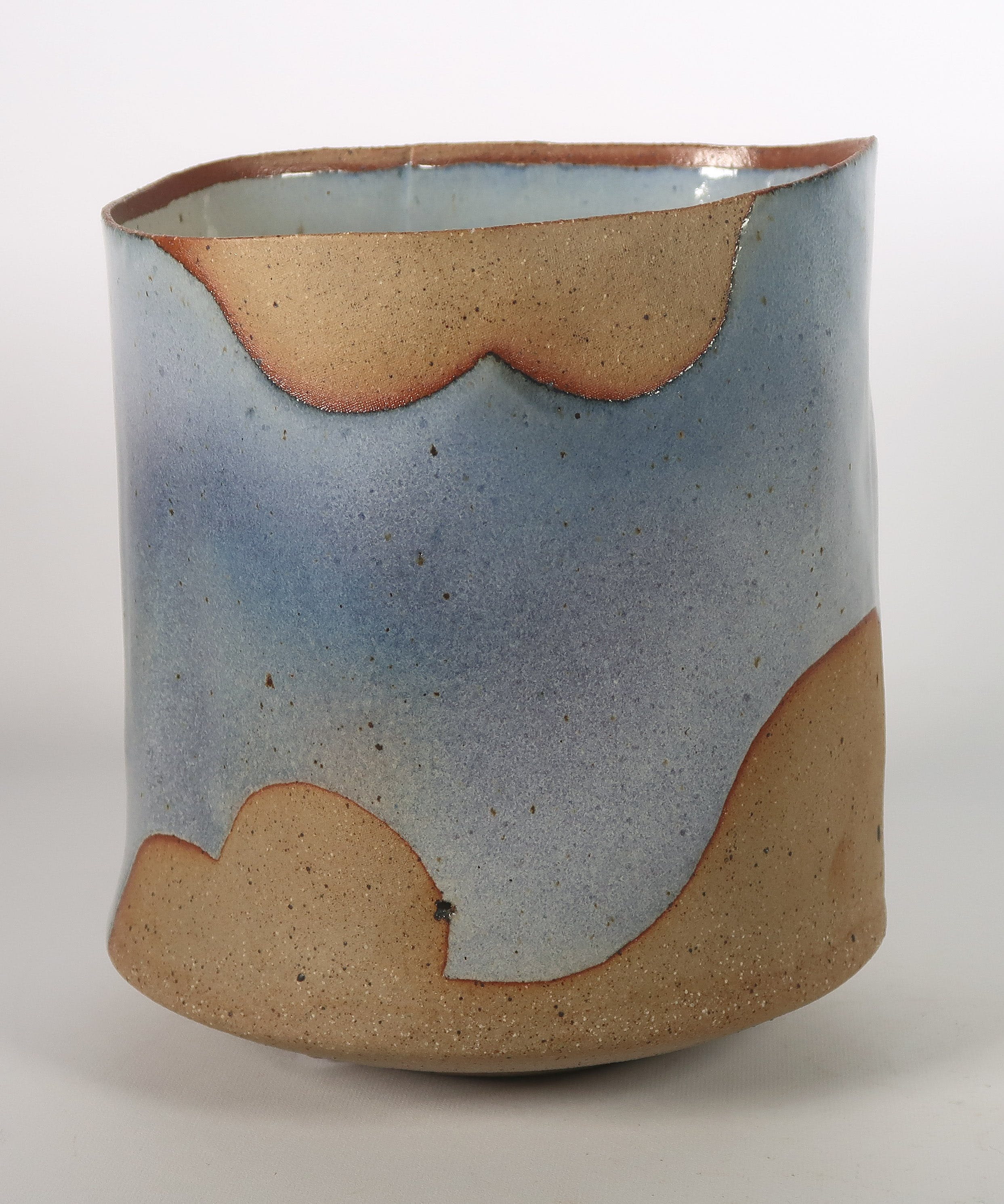 Johan van Loon - Keramiek, Blauw geglazuurde vaas verkocht voor € 40!