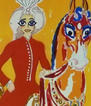 Kees van Dongen - Houtgravure 1955 - " Aladdin à cheval " - uit 1001 nacht - ready to frame kopen? Bied vanaf 70!