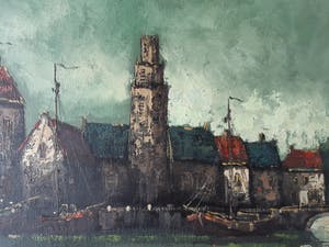 A. van der Heijden - Stadsgezicht kopen? Bied vanaf 85!