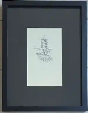 Buy Anton Pieck - mensen voor een gebouw? Bid from 850!