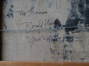 Ronald Hooft - Zeer groot schilderij (200 x 200 cm), “Gun” – New York, 1992 kopen? Bied vanaf 1!