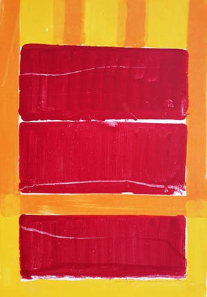 Adine Engelman - Abstracte compositie, monotype kopen? Bied vanaf 75!