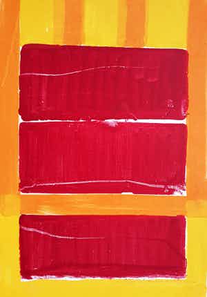 Adine Engelman - Abstracte compositie, monotype verkocht voor € 75!