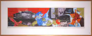 Mohammed Quraish - Zeefdruk, Flying IV - Ingelijst (Groot) vendu pour 80€ !