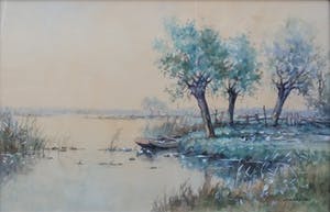 Jan van der Heijden - Hollands polderlandschap met kippen kopen? Bied vanaf 79!