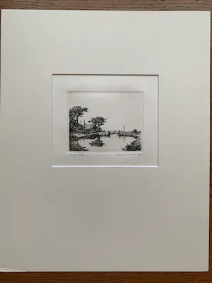 Harmen Kooistra - Landschap met boerderij en brug kopen? Bied vanaf 29!