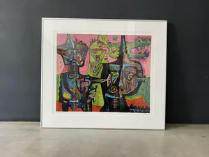 Shinkichi Tajiri - Sint Joris en de draak, zeefdruk (prachtig ingelijst) kopen? Bied vanaf 325!