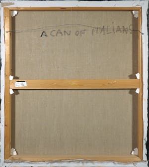 Clemens Briels - Acryl en collage op doek, A can of Italians (Groot) kopen? Bied vanaf 1000!
