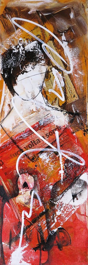 Dario Bosa - Gemengde techniek op doek, Zonder titel kopen? Bied vanaf 100!