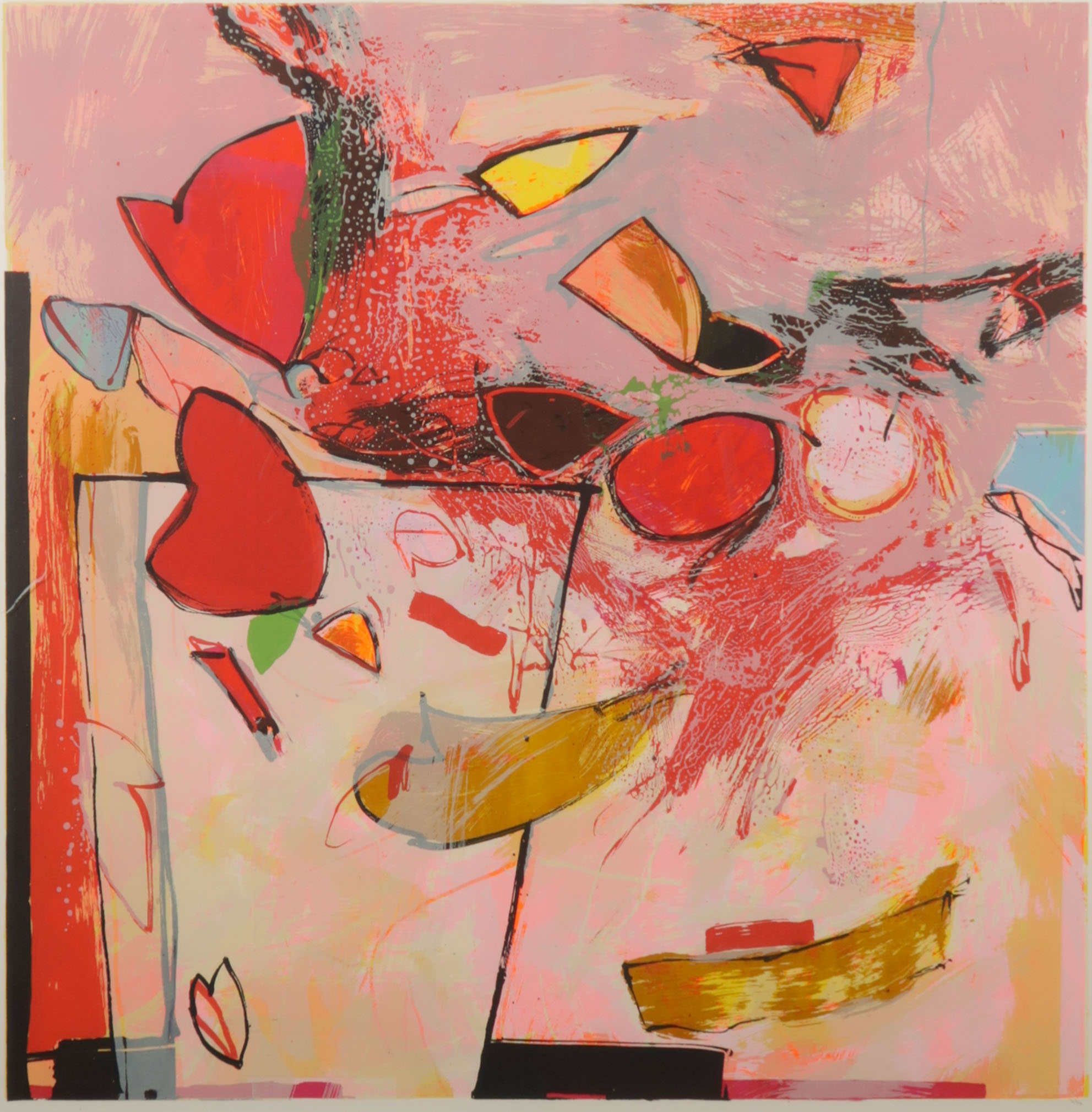 Pieter Vermeulen - Zeefdruk, Vaasverhaal - Ingelijst kopen? Bied vanaf 35!