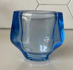 Per Lutken - Aqua blauw glazen vaasje - Holmegaard kopen? Bied vanaf 1!