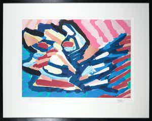 Karel Appel - Litho, Ten by Appel - Ingelijst (Groot) verkocht voor € 400!