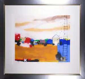 Theo Koster - Zeefdruk, Poême II - Ingelijst (Groot) verkocht voor € 70!