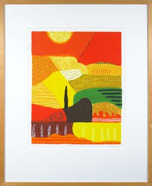 Ronald Boonacker - Zeefdruk, Toscana IV - Ingelijst verkocht voor € 60!