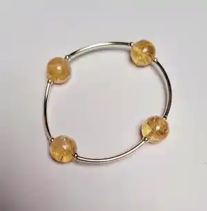 Buy Nieuwe zilveren armband met Citrien  edelsteen.? Bid from 37!