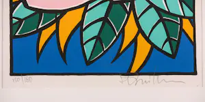 Henk Schiffmacher - Zeefdruk op papier, Roze roos - Ingelijst kopen? Bied vanaf 80!