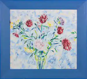 Hubert van Hille - Olieverf op doek, Bloemstilleven - Ingelijst verkauft für € 100!