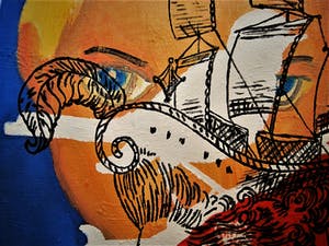 Ramon Jan Vet - Spectaculair Groot Pop-Art olieverf op doek "Good Feeling" Galerieprijs 2800€!! kopen? Bied vanaf 20!